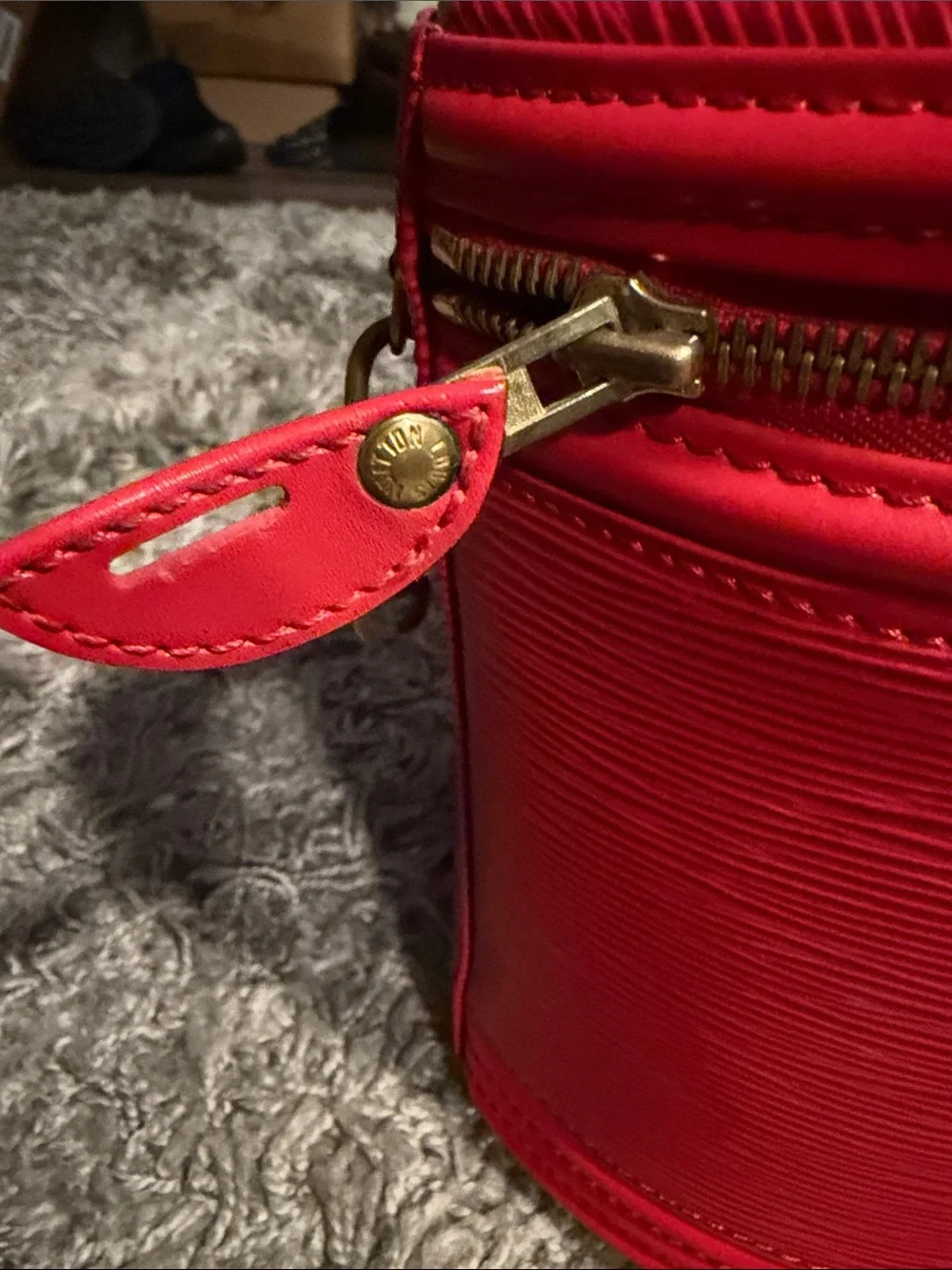 Louis Vuitton Red Epi Leather Vanity Case